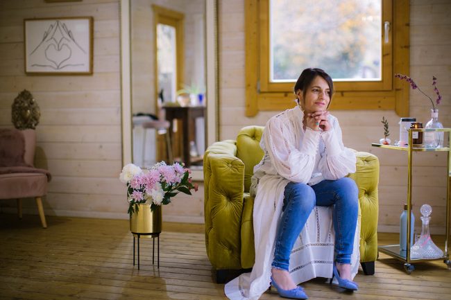 The Meraki Cabin - Maria self portrait - Iggy & Lime